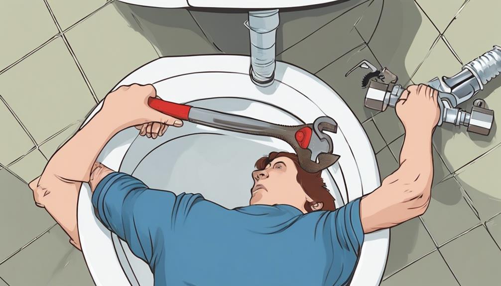 fixing a leaky toilet