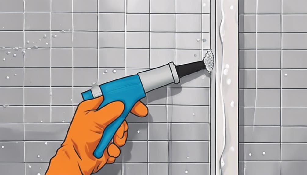 sealing the shower tiles